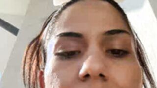 Romanian girl naked on her balcony