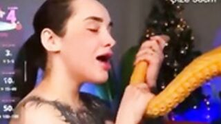 HOT Young Throat Goat ♥ DT's HUGE Tentacle