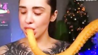 HOT Young Throat Goat ♥ DT's HUGE Tentacle