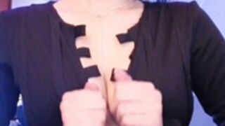 hihika teases her tits