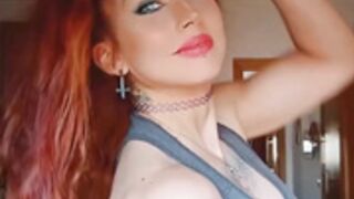 Red head with muscles