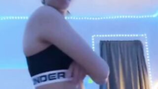 Girl strips live