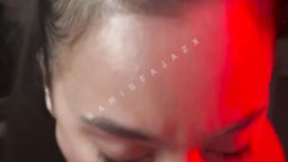 Baristajazx deep blowjob in sexy lingerie