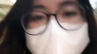 Girl squirt in wc of coffee shop