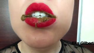 Sensual dance & shitty dildo suck