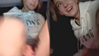 -AngelAri- Pussy play in car, seen by someone! #03