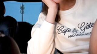 -AngelAri- Fingering in car, eat creamy #02