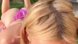 Halli_n_lover - Outdoors sextape in pink bikini