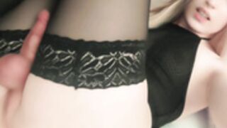 Maddie masturbates in sexy outfit