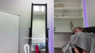 abbylaker naked gravity dildo chair cumshow naked front