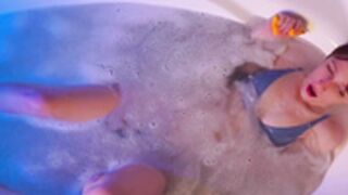 Yong lady in bath -1