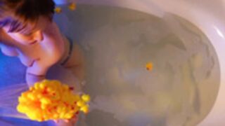Yong lady in bath -1