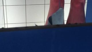 Young Student in the shower