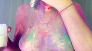 Sima_babe_ indian desi hooli festival powder