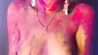 Sima_babe_ indian desi hooli festival powder