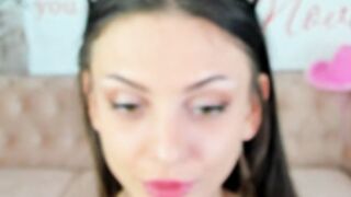 CUTE BRUNETTE WITH BIG NIPS