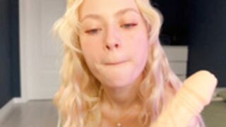 mozaly dildo masterbation and blowjob