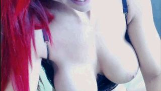 Hot Redhair masturbate with her Black heels