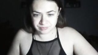 Sniffing her sweaty armpit