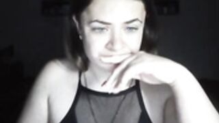 Sniffing her sweaty armpit