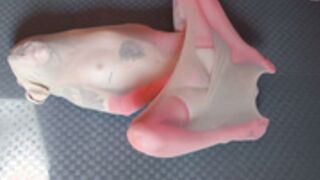 Nose Hook Ballgag Nylon Fetish Masturbation