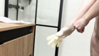 annalatex shower surgical gloves handjob