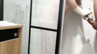 annalatex shower surgical gloves handjob