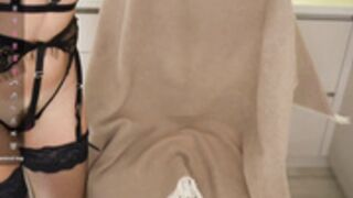 Vasillisa in the kitchen, but not cooking