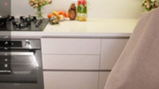 Vasillisa in the kitchen, but not cooking