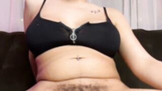 Ts Raven Teases Herself And Cums