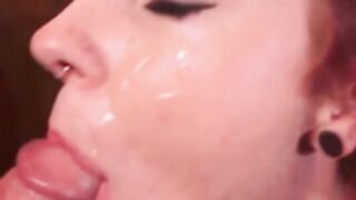 alt-girl kisses bf after big facial