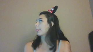 micky eared woman watches american anime
