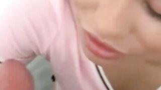 Alina Lopez swallow a dick and then its cum POV