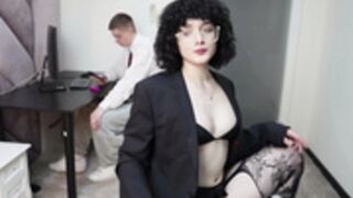 _curly_dick_lover_ 2ND DAY kneeling secretary POV bj