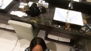 backshots in the bathroom