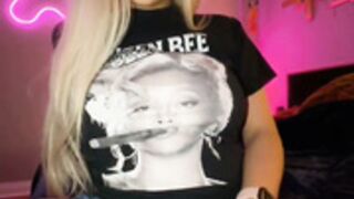 Ts Raven Teases With Her Big Cock And Balls + Cumshot