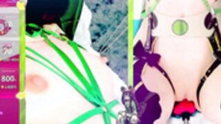 Tsuyu Asui fucking machine cosplay - 1