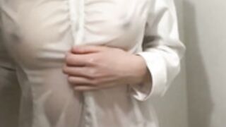 Riko Teacher gets horny to her See-through Shirt