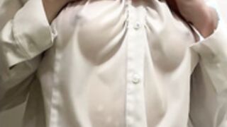 Riko Teacher gets horny to her See-through Shirt