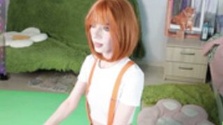 very skinny girl with pale skin showing veins