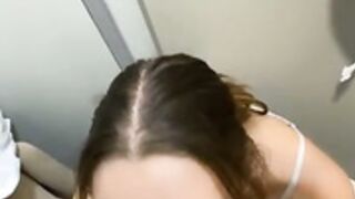 Shaiden Rogue swallows in a public bathroom