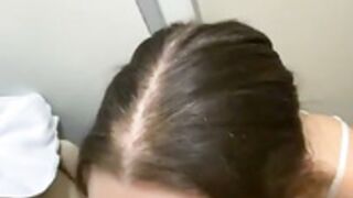 Shaiden Rogue swallows in a public bathroom