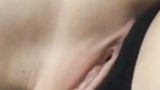 Very juicy pussy in panties. Gentle masturbation