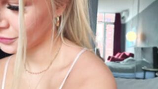 Cassiemur_ ice and lotion on boobs