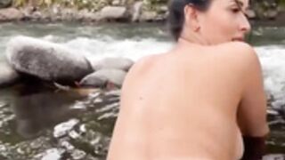 Kathrin3 Wild Nature Dildo Masturbation