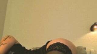 Megan Top of Passion in evening party dress masturbates
