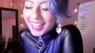 leather catsuit camsession