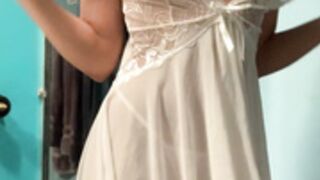 Indian girl thong in mouth