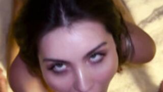 POV brunette babe CIM