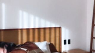 Lucia Javorcekova tits out on bed